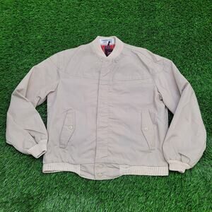 Vintage 70s Blouson Jacket Medium 22x24 Beige Baggy